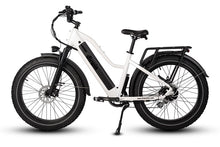 Load image into Gallery viewer, Dirwin Pioneer Step-thru Fat Tire Electric Bike White Left Side