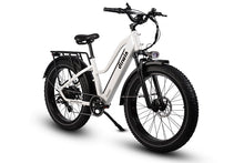 Load image into Gallery viewer, Dirwin Pioneer Step-thru Fat Tire Electric Bike White Right Angle