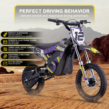 Load image into Gallery viewer, MotoTec 36v 1200w (HP112E) Electric Dirt Bike_Purple