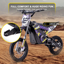 Load image into Gallery viewer, MotoTec 36v 1200w (HP112E) Electric Dirt Bike_Purple