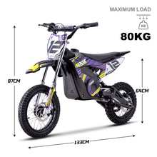 Load image into Gallery viewer, MotoTec 36v 1200w (HP112E) Electric Dirt Bike_Purple