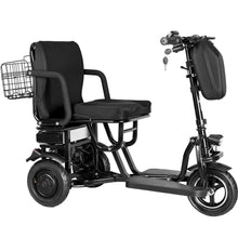 Load image into Gallery viewer, MotoTec Folding Mobility Electric Trike 48v 700w Dual Motor Lithium Black