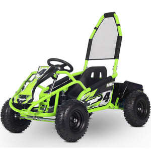 MotoTec Mud Kids 48v 1000w Electric Go Kart Full Suspension_Green
