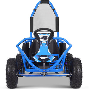 MotoTec Mud Kids 48v 1000w Electric Go Kart Full Suspension_Blue