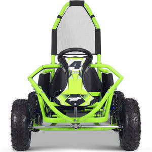 MotoTec Mud Kids 48v 1000w Electric Go Kart Full Suspension_Green