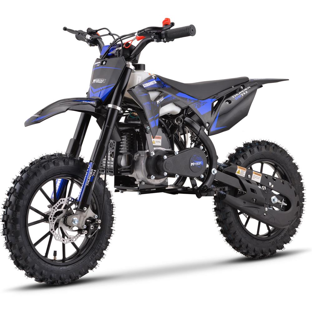colem 50cc mini gas power dirt bikes MotoTec Thunder 50cc 2-Stroke Kids Gas Dirt Bike Blue