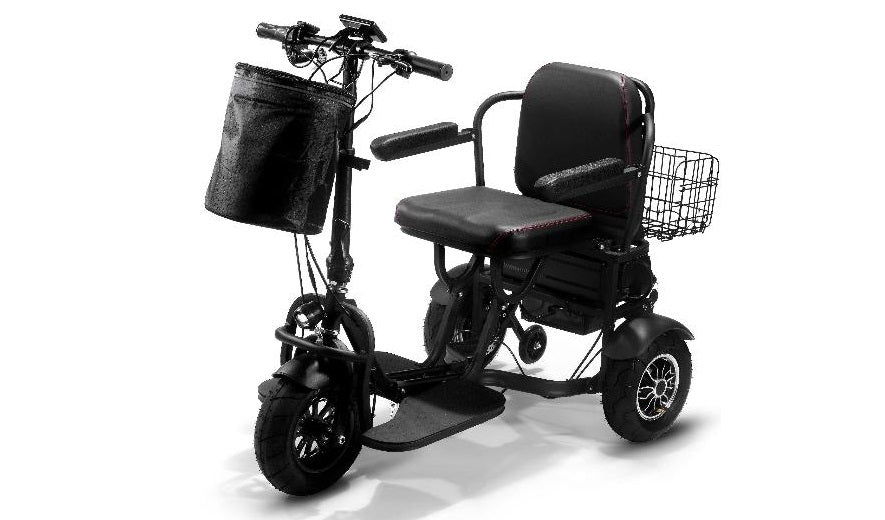 3 wheel bicycle electric motor MotoTec Folding Mobility Electric Trike 48v 1000w Dual Motor Lithium Black