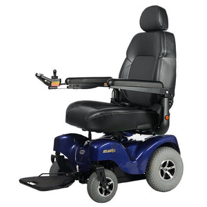 Merits USA Atlantis P710 Power Wheelchairs Blue Left Angle