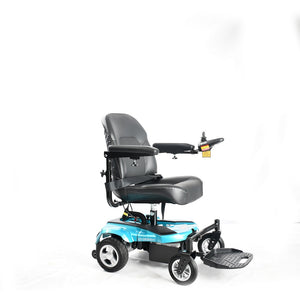Merits USA EZ GO P321 Power Wheelchairs Turquoise Right Angle