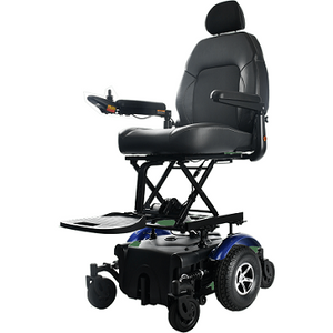 Merits USA VISION SUPER P327 Power Wheelchairs Blue Chair Lifted