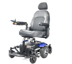 Merits USA Vision Sport P326A Power Wheelchairs Blue left angle