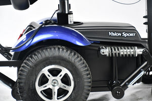 Merits USA Vision Sport P326A Power Wheelchairs Blue wheel