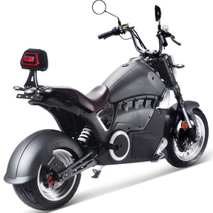 MotoTec Typhoon 72v 30ah 3000w Lithium Electric Scooter Gray Back Right