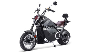 MotoTec Typhoon 72v 30ah 3000w Lithium Electric Scooter Gray Left Angle