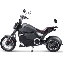 Load image into Gallery viewer, MotoTec Typhoon 72v 30ah 3000w Lithium Electric Scooter Gray Left Side