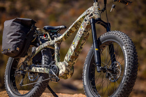 QuietKat Apex Electric Bike Veil Caza Camo Outdoor with bag