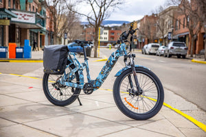 QuietKat Villager Urban Electric Bike Blue Camo Outdoor