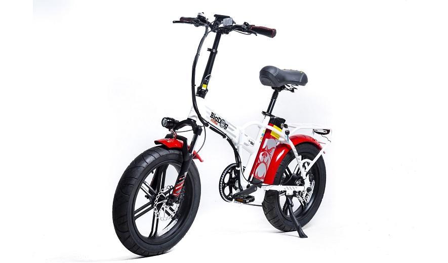 GreenBike Big Dog Off Road Folding Fat Electric Bike White