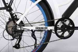 Electric Bikes - X-Treme Catalina 48 Volt Electric Step-Through Beach Cruiser Bicycle