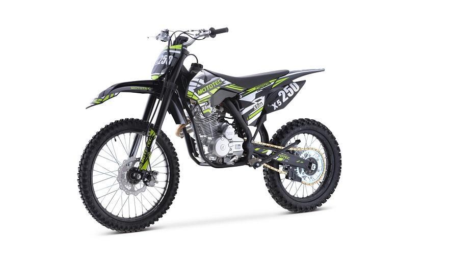 MotoTec X5 250cc 4-Stroke Gas Dirt Bike Black – WheelyWheels