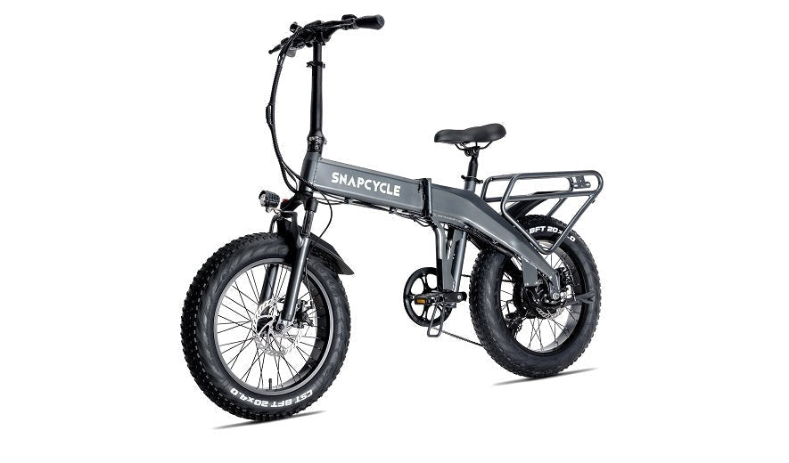 Snapcycle S1 Electric Folding Fat Tire Bike left angle